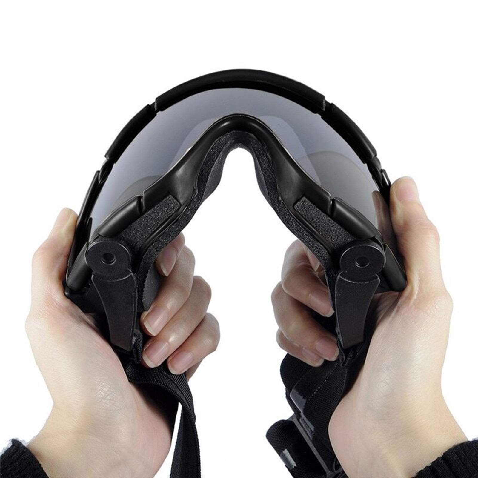 iFCOW Lunettes tactiques anti-buée, lunettes tactiques pour airsoft, paintball, ski, anti-poussière, anti-buée, lunettes de protection des yeux avec verres interchangeables pour conduite à vélo