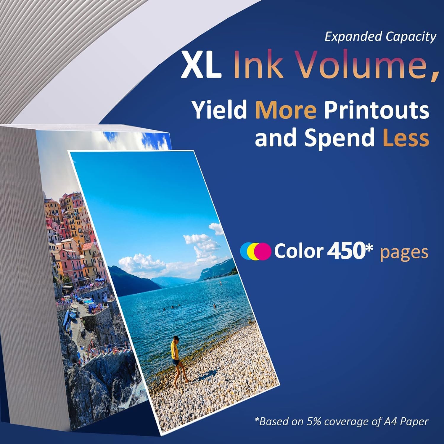 ColoWorld 302 cartucce per stampanti, 302XL rigenerate per HP 302 cartucce compatibili con le stampanti HP OfficeJet 3832 3830 3831 4650, Envy 4520, DeskJet 3630 1110 2130 (1 colore)