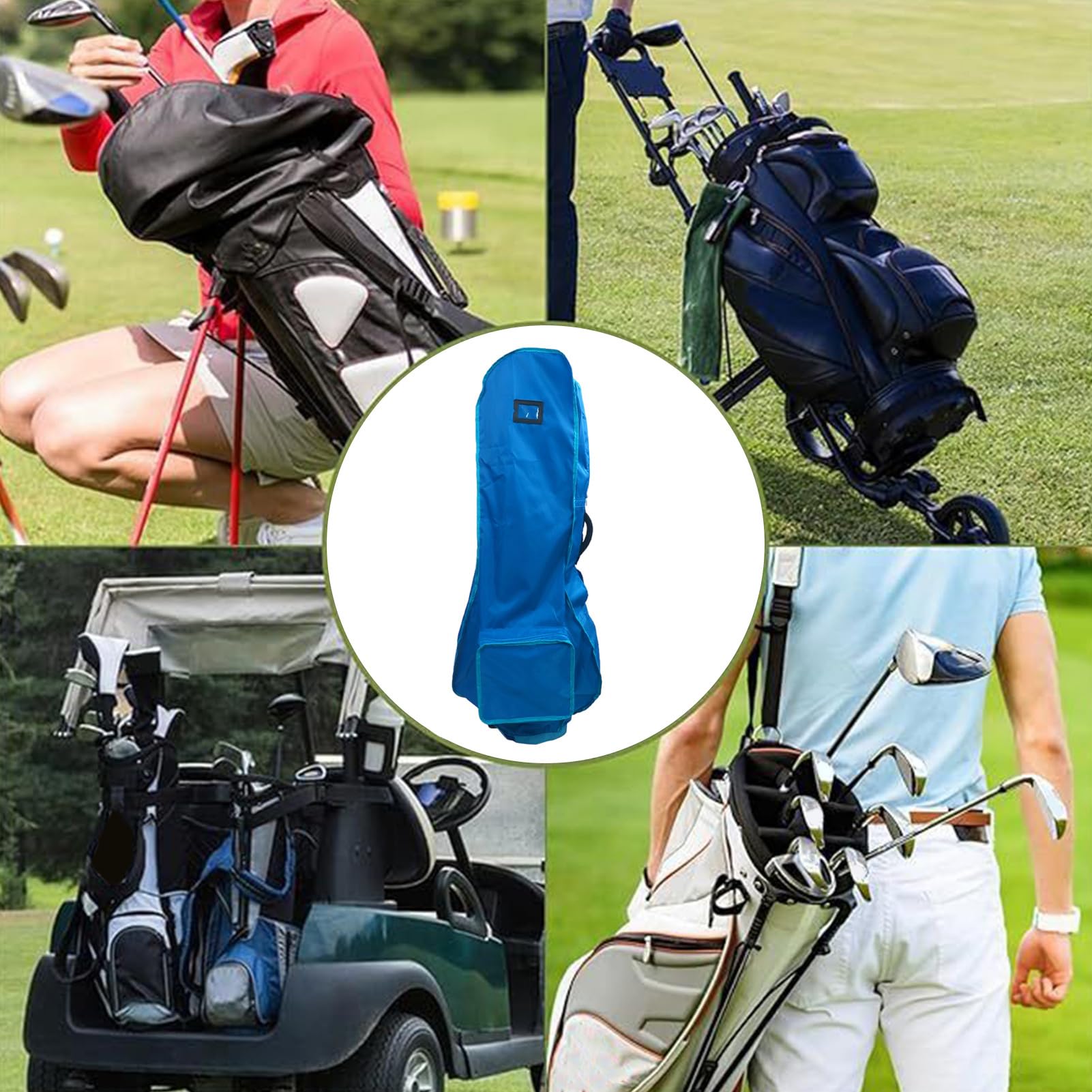 Impermeable para Bolsa de Golf Capucha Impermeable Portátil para Lluvia