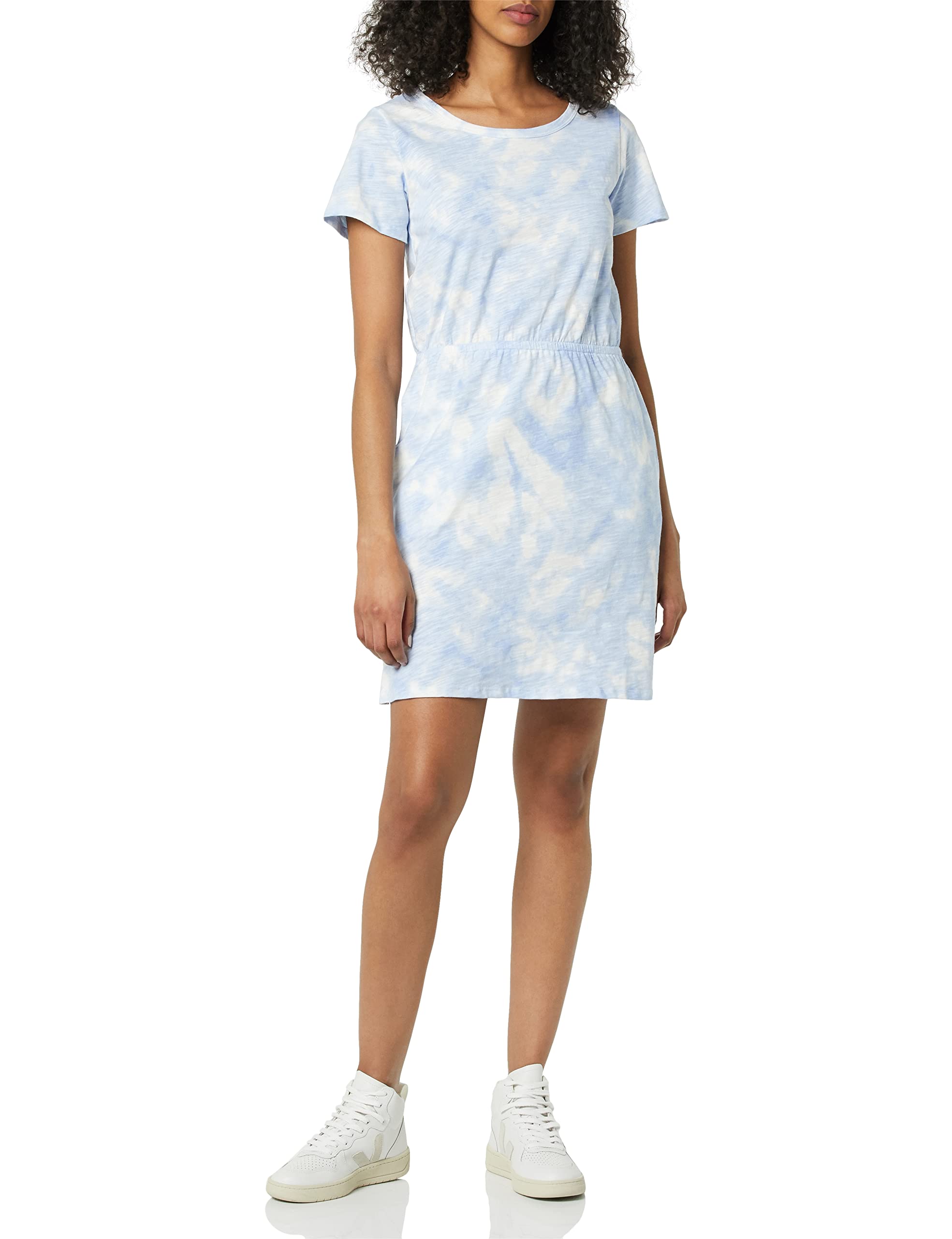 Amazon EssentialsWomen's Short Sleeve Elastic Waist Cotton Jersey Minidress