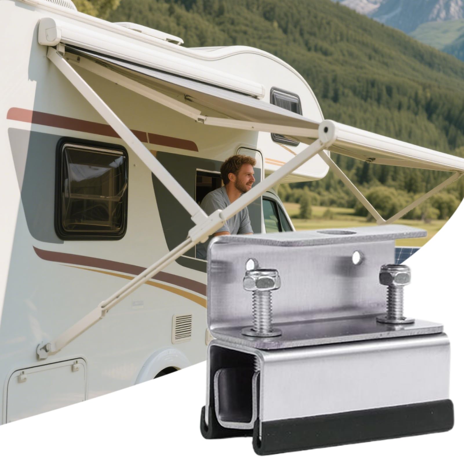 Montaje Para Paneles Solares En Techo, 4X Soportes Fotovoltaicos, Estructura De Acero Inoxidable Para Techos De Caravanas, Embarcaciones, Remolques Y Camping