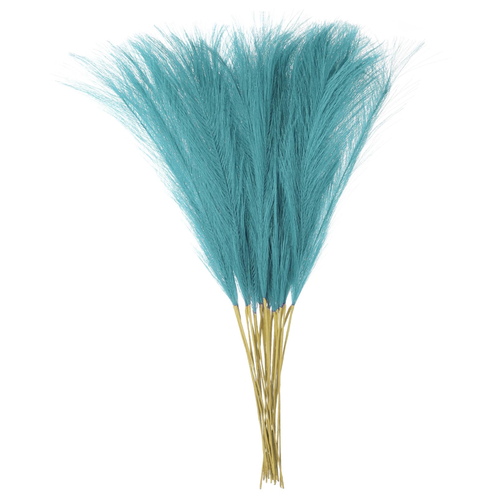 Herbe de la pampa artificielle bleu vert pour décoration vase de sol maison