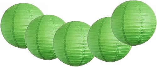 LOLASATURDAYS - Faroles de papel verde manzana para decoración de fiestas, linternas de papel colgantes para decoraciones de bodas