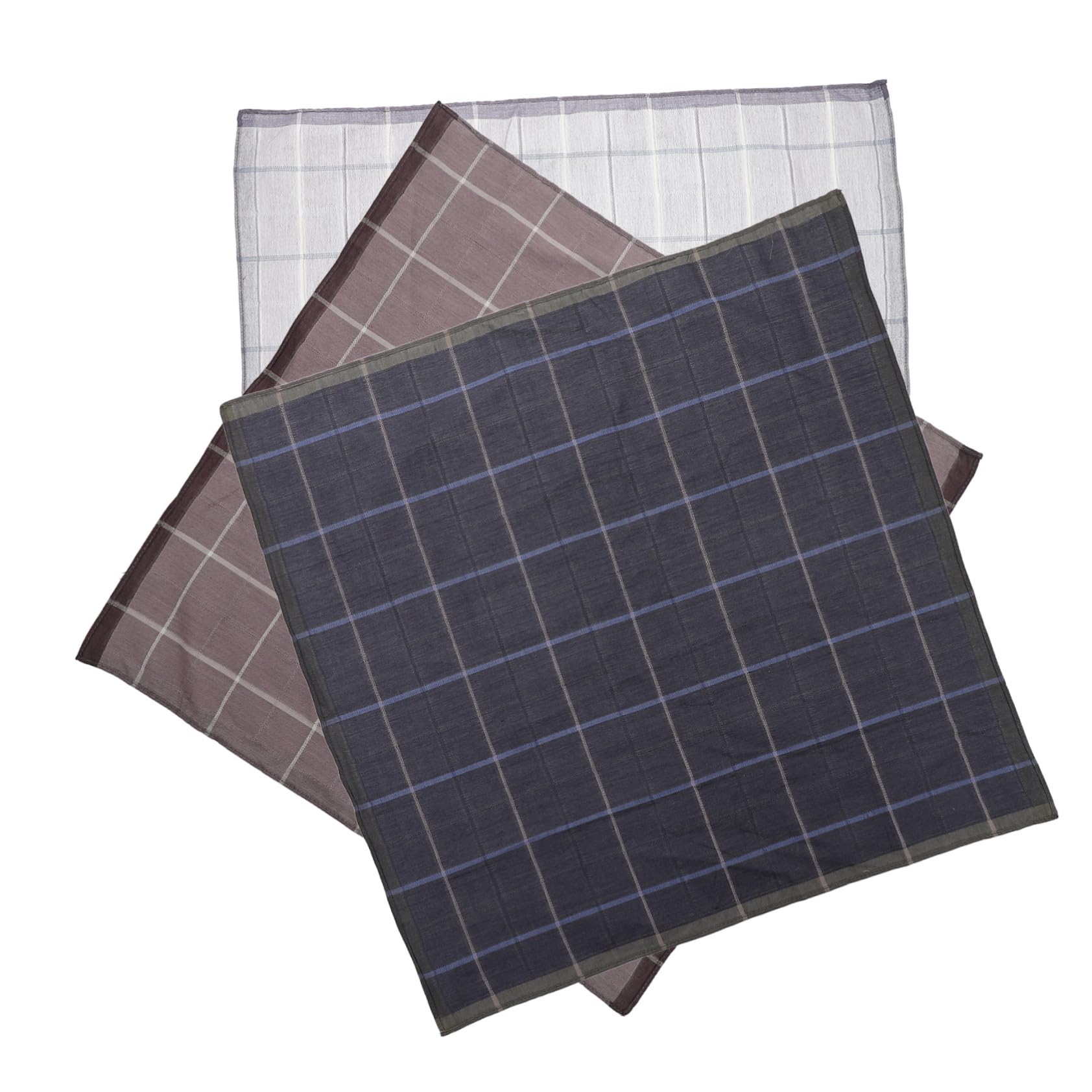 BESTYASH Thick Cotton Handkerchiefs Men's Pocket Squares Vintage Style Soft Breathable Great Fashion