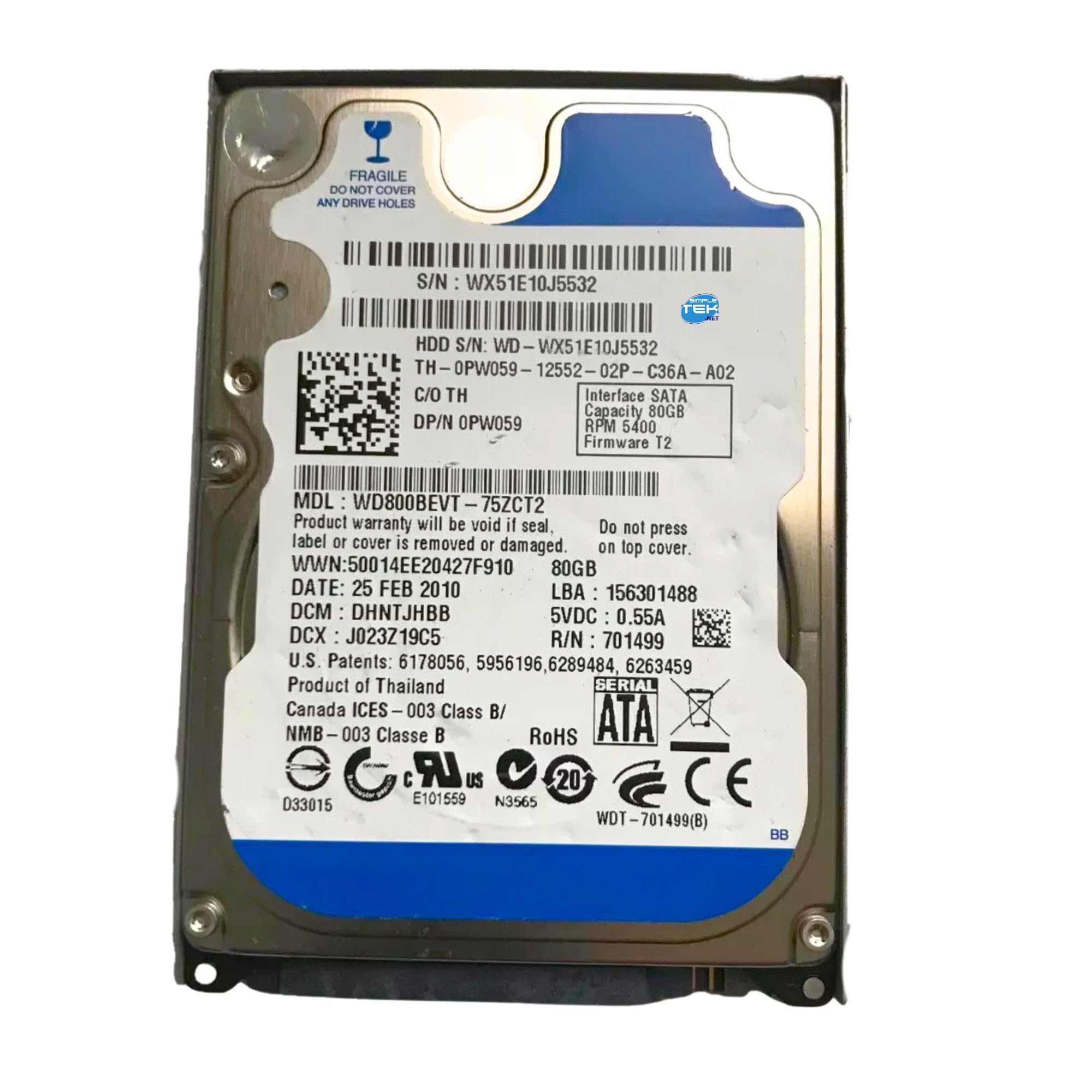 Disco duro de 80 GB interno SATA reparará tu portátil averiado 5