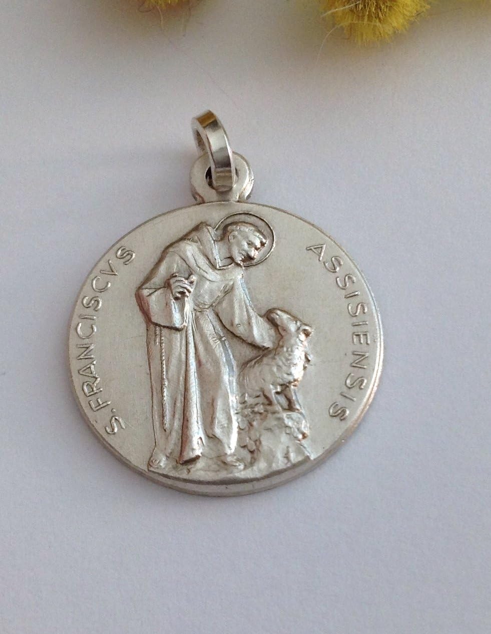 I G J 925 STERLING SILVER SAINT FRANCIS OF ASSISI MEDAL - 100% MADE IN ITALY - Image 3