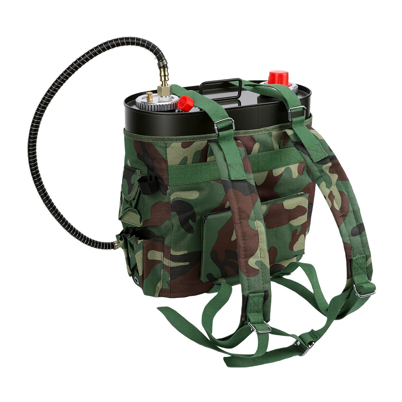 PUSOKEI Mochila de 20L para Aceite con Tanque de 1L de Aceite para Motor