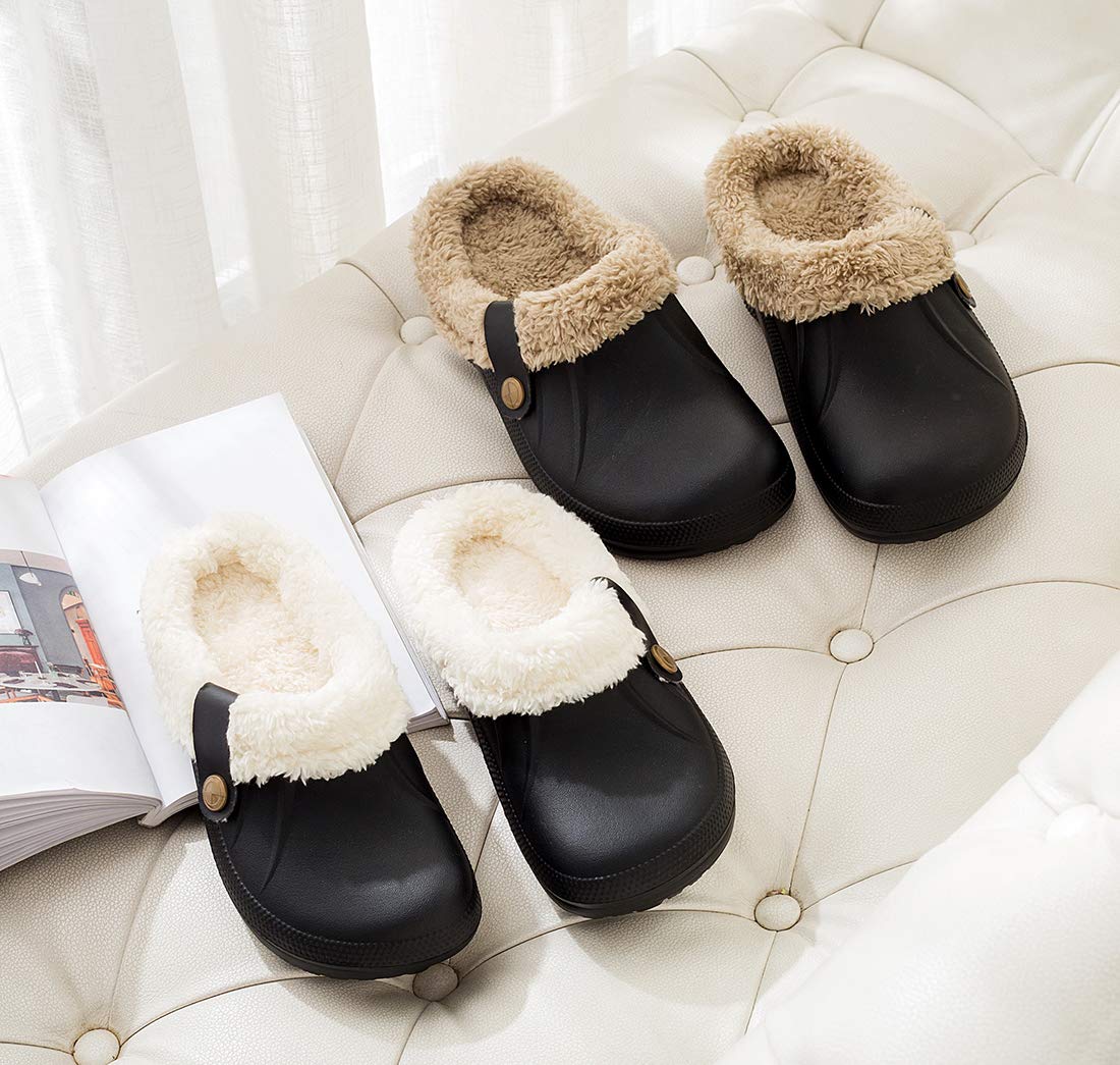CELANDA Pantofole Invernali Donna Uomo Zoccoli e Sabot Unisex Ciabatte da casa Impermeabile Antiscivolo Scarpe da Giardino All'aperto/Interno,GR.35-47