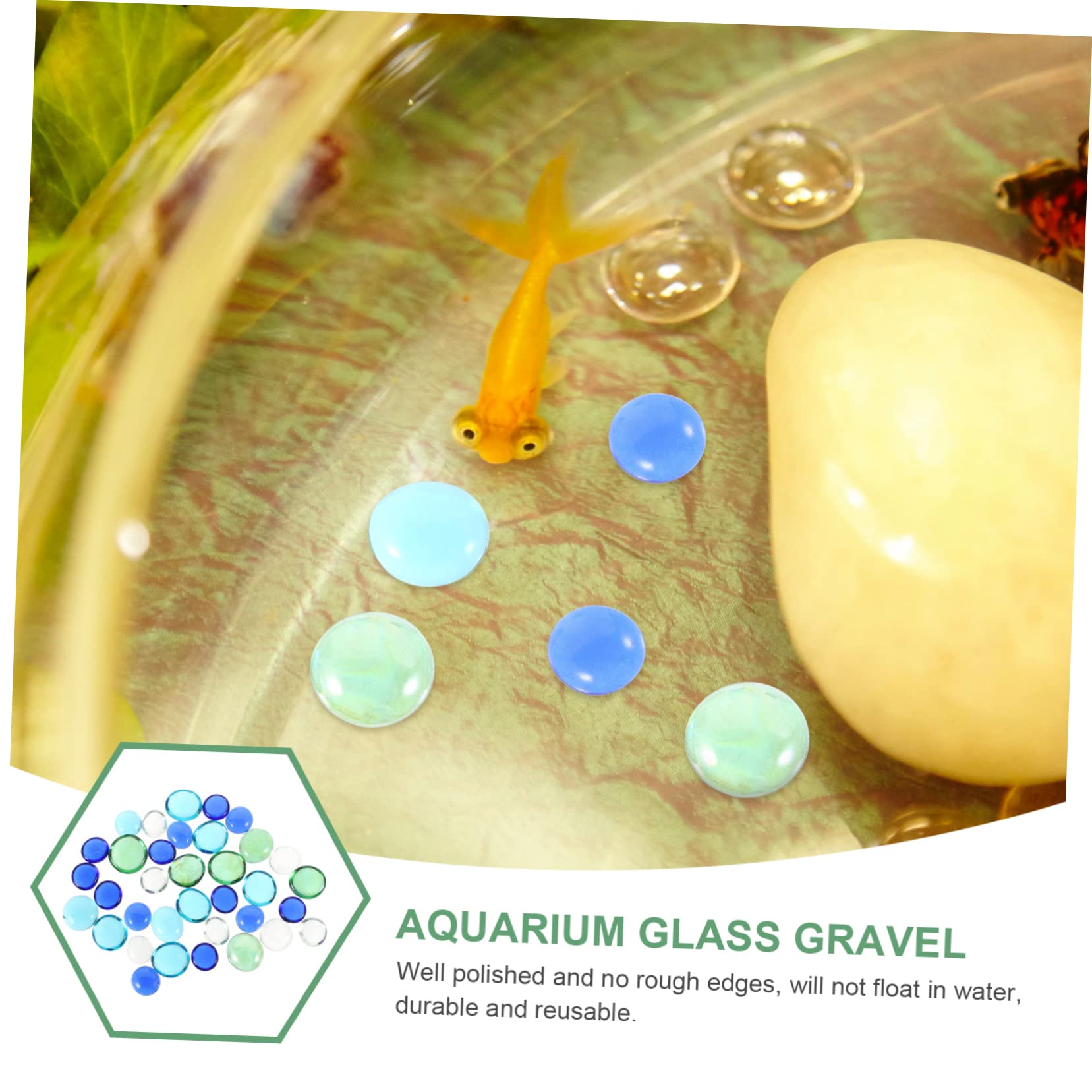 TOPBATHY 5 Stück 3 Dekorative Flache Perlen Für Aquarien Erbsenkies Aquarien Edelsteine Dekorative Kieselsteine Felsen Steine ​​Zum Basteln Fischsteine Bunte Perlen Aquarium