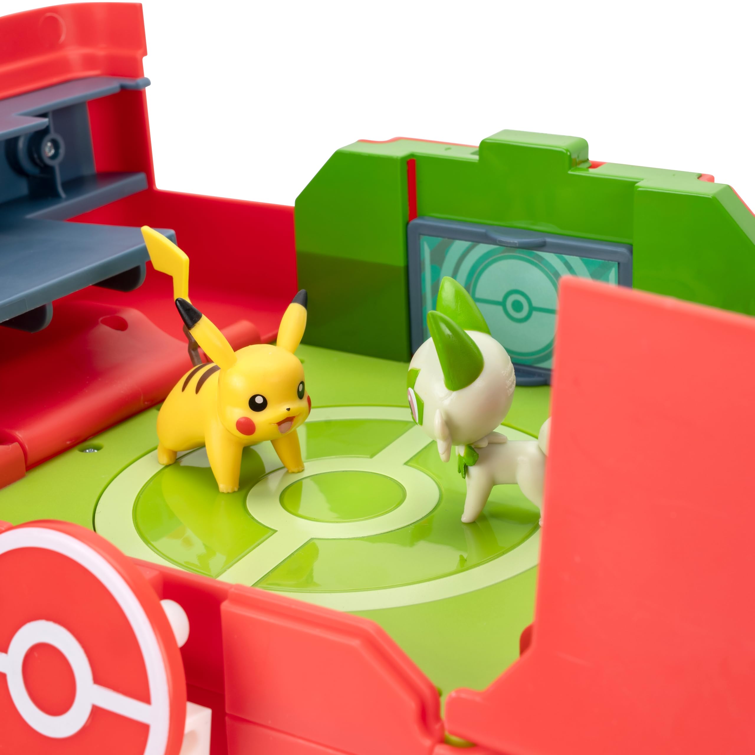 Pokémon PKW4048 - Play 'N' Display Set – Tragbares Spielset mit Kampfarena und 2 Kampffiguren