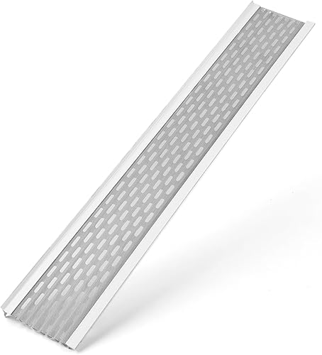 Miniatura 15 de Protección de hojas de bricolaje de 5 "| 48 pies|Malla de acero inoxidable|Cubiertas de canalón de aluminio blanco|Grado de contratista|Protector de