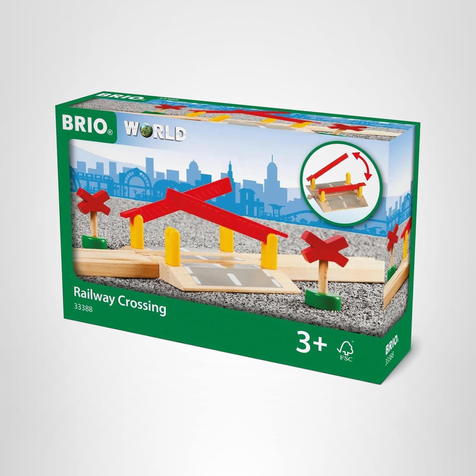 Amazon.com: BRIO World 33388-4 Piece Railway Crossing Set | Fun