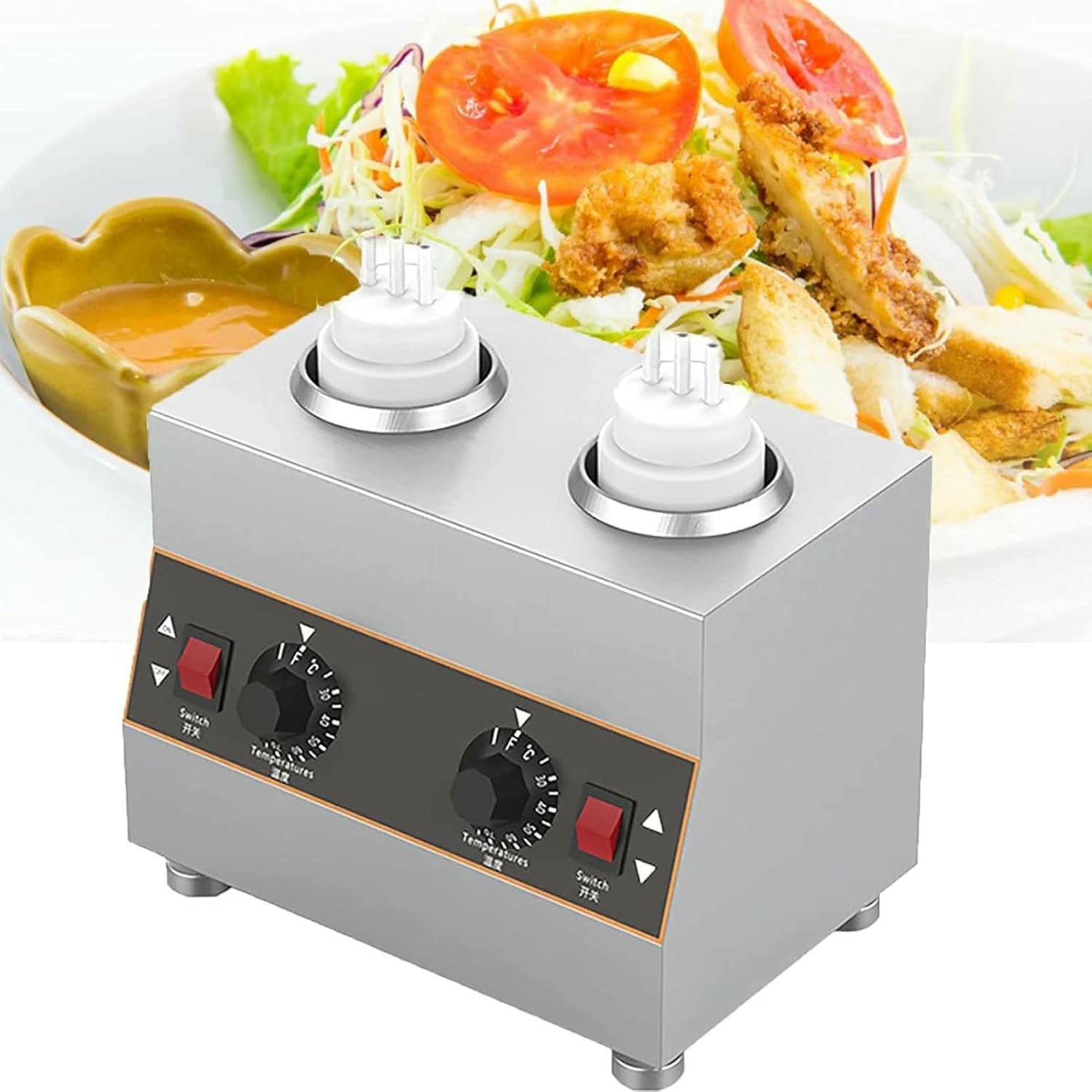 Chauffage de bouteille de sauce à température constante avec 2 grids