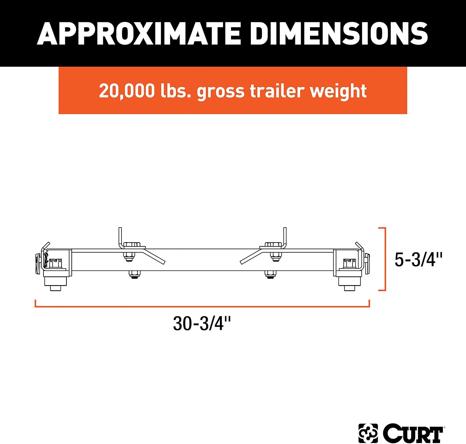 CURT 16023 Replacement Chevrolet Silverado, GMC Sierra 2500, 3500 HD Puck System 5th Wheel Roller Adapter, 20,000 lbs, Hitch Head and Roller Required