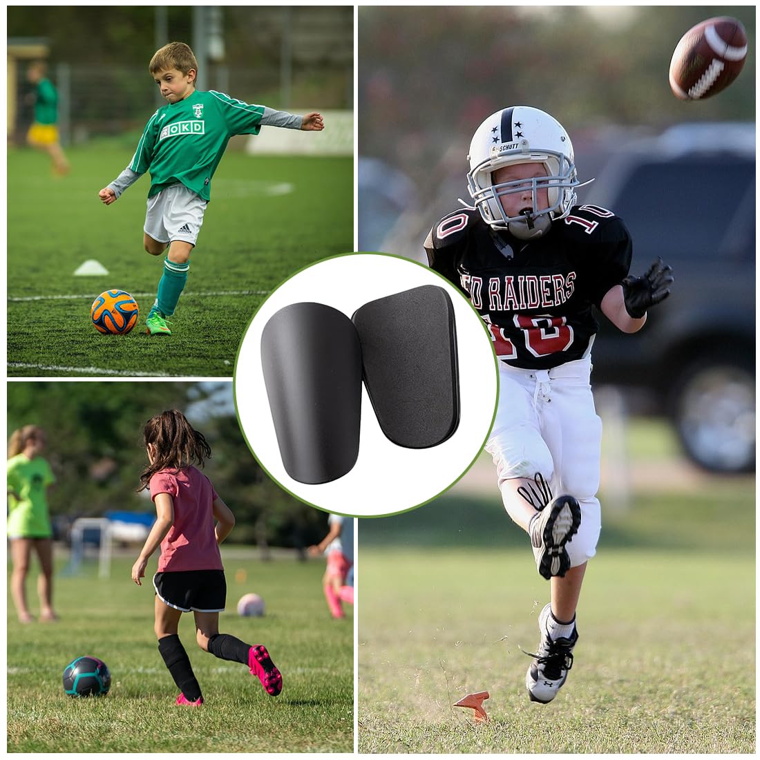 4 Piezas Mini Espinilleras Futbol, Espinillera Ligera, Equipo de Protección, Espinilleras Y Equipo de Protección Extra Pequeño, Espinilleras de Hombres, Mujeres, Niños y Niñas