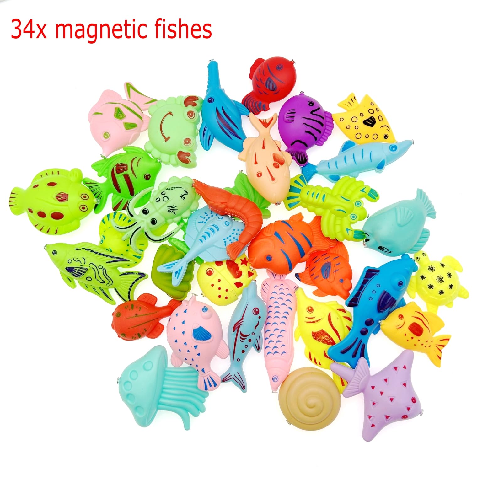 29 pezzi giocattoli da pesca magnetici in plastica canna da