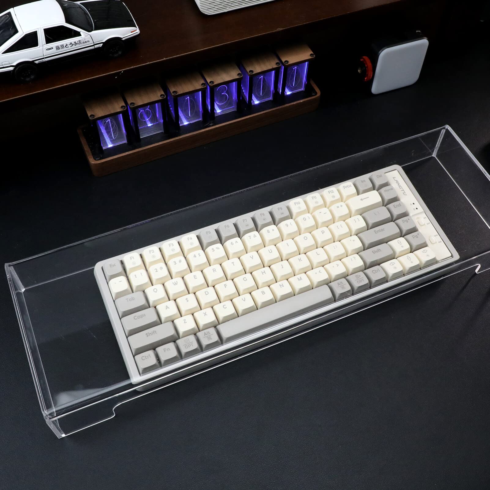 DOITOOL Housse De Clavier, Acrylique Transparent Anti-Chat Couverture De Clavier Fil 104 Touches, Protege Mécanique Couvercle De D'ordinateur, Protege Clair De pour sans