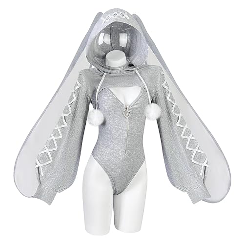 KORURACLUB Cosplay Sexy maid outfit Bunny Outfit cosplay women Animal Costumes Bunny Bodysuit - Grey - Large-X-Large