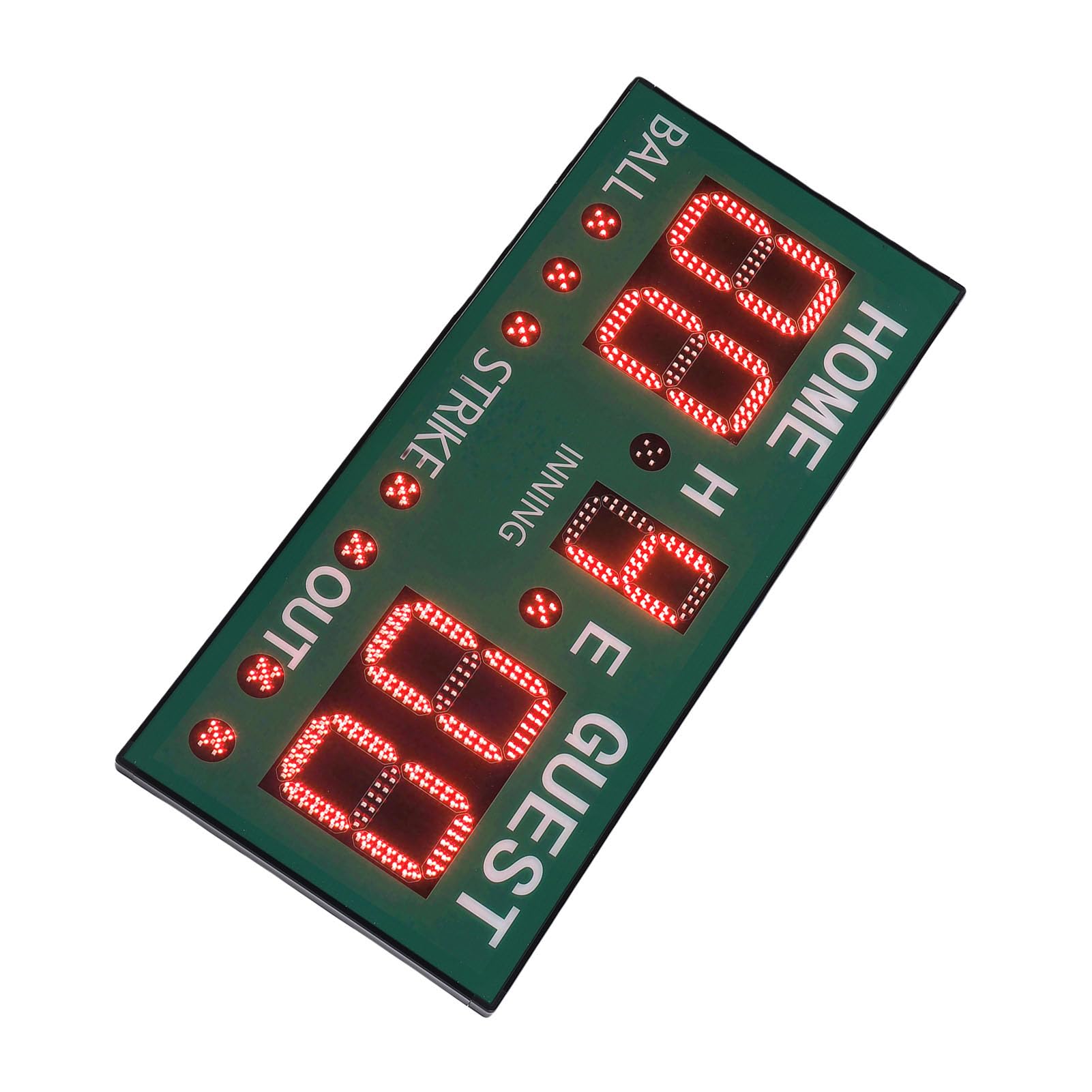 aqxreight Elektronische Baseball-Anzeigetafel mit Fernbedienung, 5-stelliges LED-Display für Klare Sicht, Digitaler Softball- und Basketball-Ergebnisanzeiger für Spiele Im Innen- und Außenbereich