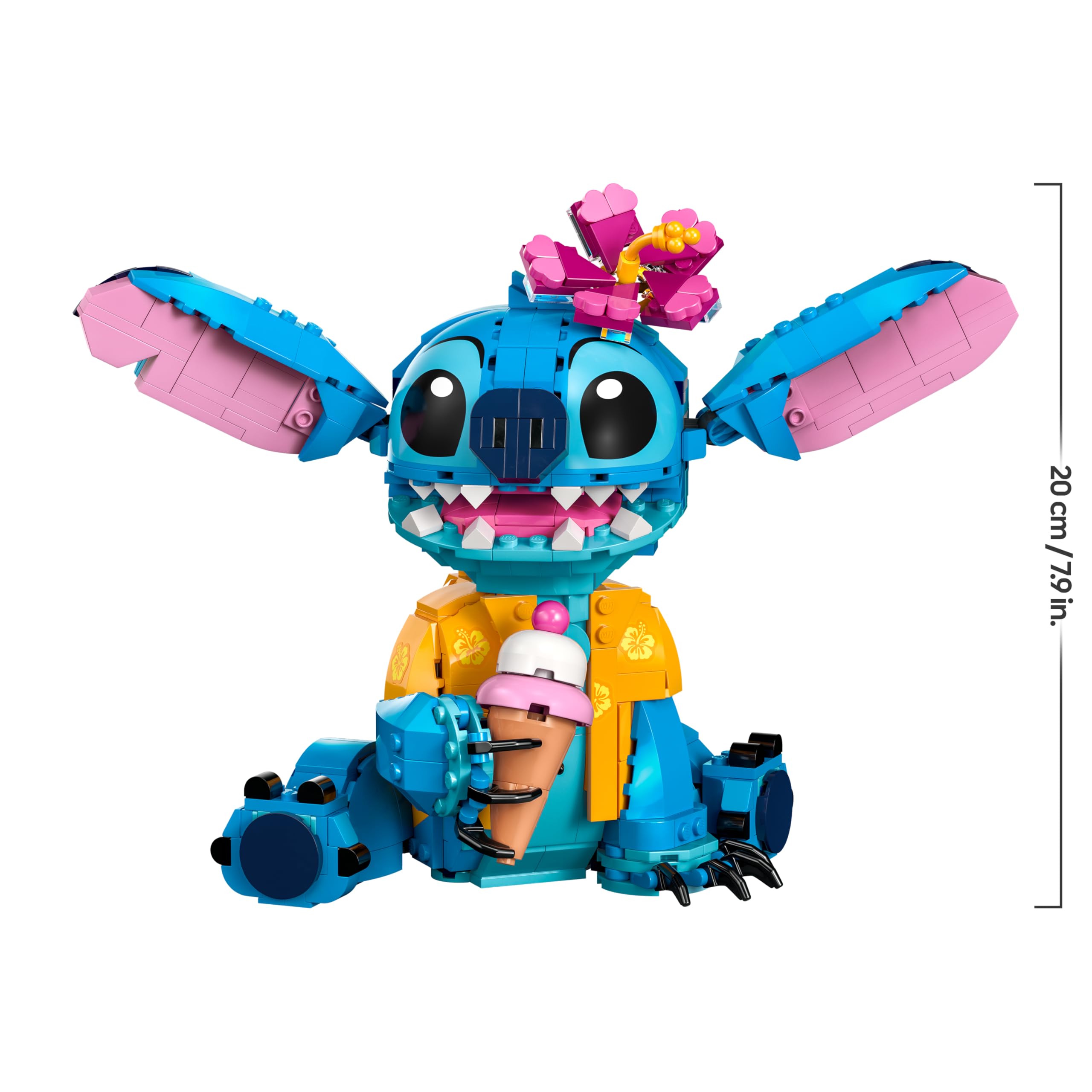 LEGO | Disney Stitch Spielzeug - Figur zum Spielen und Sammeln mit Einer Eistüte und Einer dekorativen Blume - Geschenk für Mädchen, Jungen und Lilo & Stitch Filmfans ab 9 Jahren - 43249