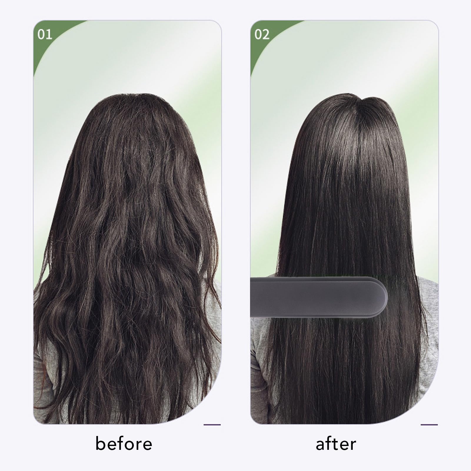 Pettine per Piastra per Capelli Senza Fili Ionico 3 Impostazioni di Riscaldamento Rivestimento in Ceramica Ricaricabile Tramite USB Spazzola per Lisciare i Capelli Antiscottatura
