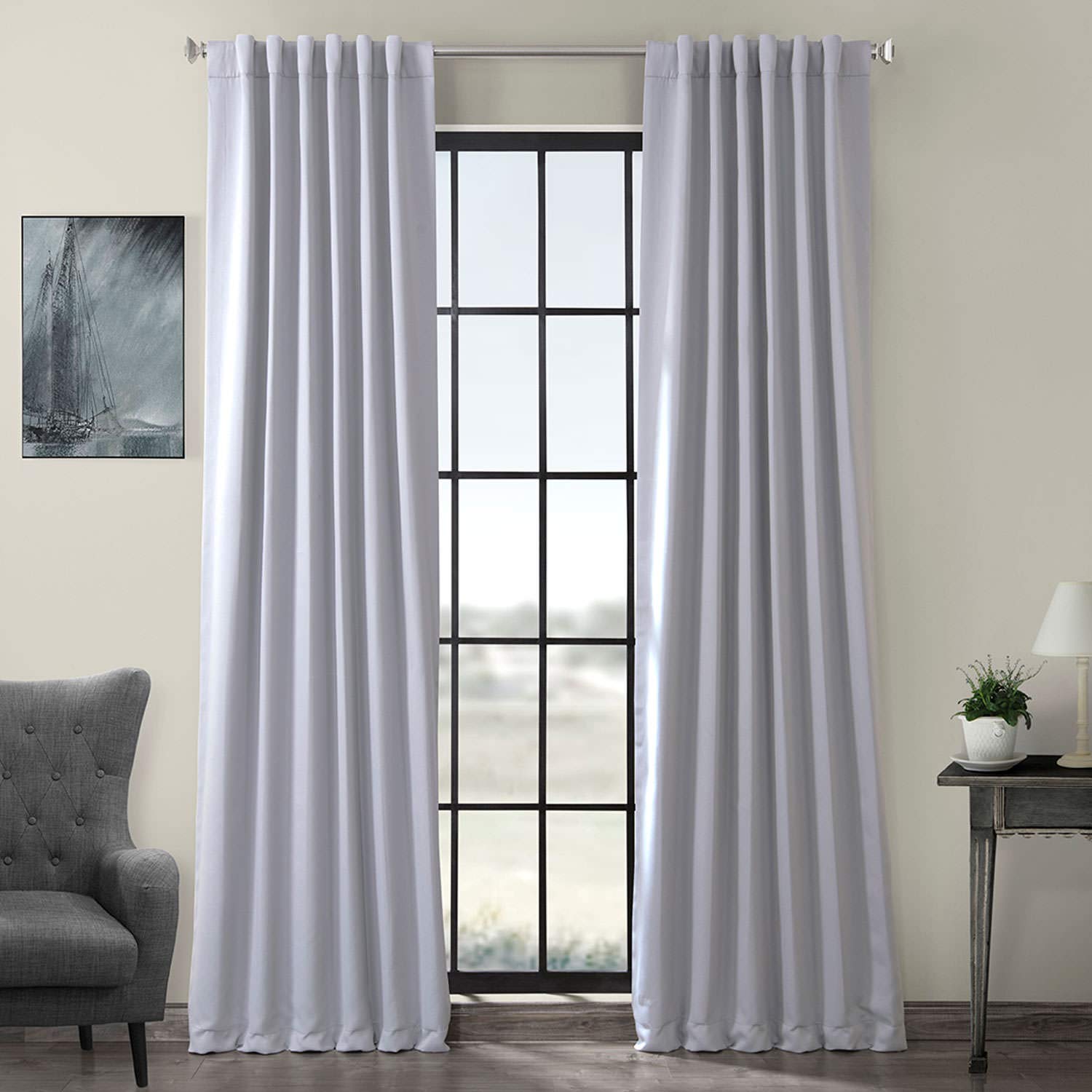 HPD Half Price Drapes Curtain For Room Darkening 50 X 108 (1 Panel), BOCH-144105-108, Fog Grey