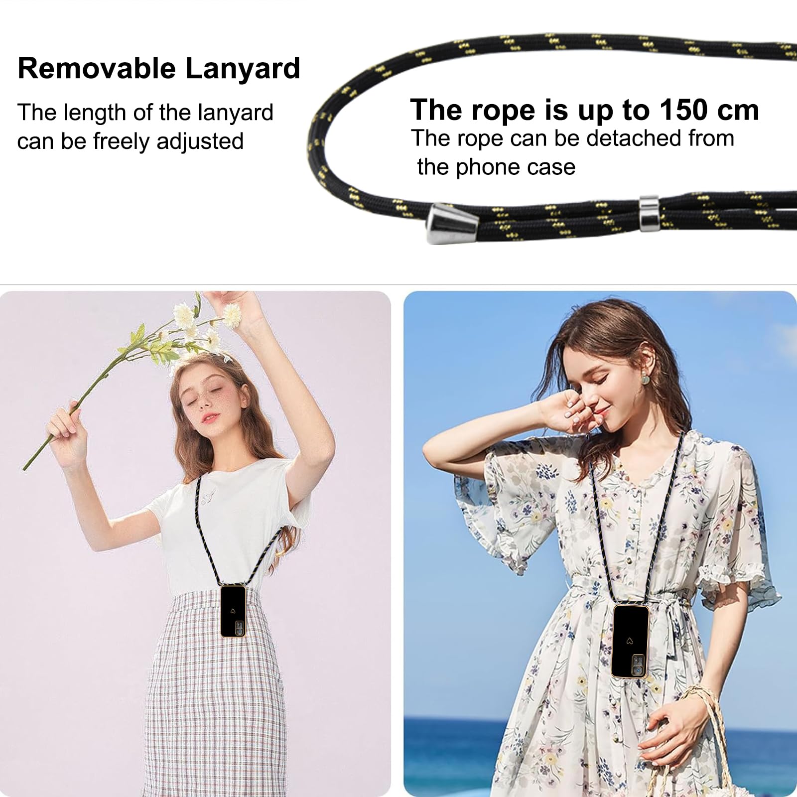 Handyhülle Mit Kette Für Xiaomi Redmi Note 12 Pro 4G – Transparent, Stoßfest, Inkl. Displayschutzfolie