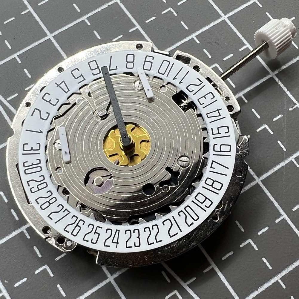 Movimento 'Orologio Quarzo Multifunzionale 6 Lancette ISA 8171 | sostituto ISA 8171: diametro 25,6 mm, 6 Lancette, data manuale, corpo in metallo resistente, facile installazione.