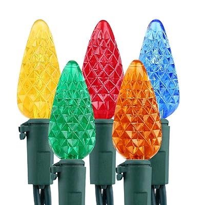 Brizled C5 Christmas Lights Multicolor, 33ft Mini 100 LED Christmas String Lights, 120V UL Certified Xmas Tree Lights Connectable Colored Xmas Light Indoor Outdoor for Tree Patio Roof Holiday Decor