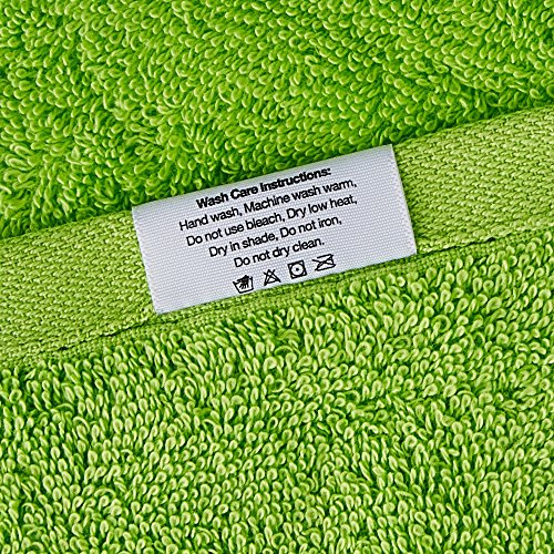 Image of Amazon Brand - Solimo 100% Cotton 6 Piece Towel Set, 500 GSM (Iris Blue and Spring Green)