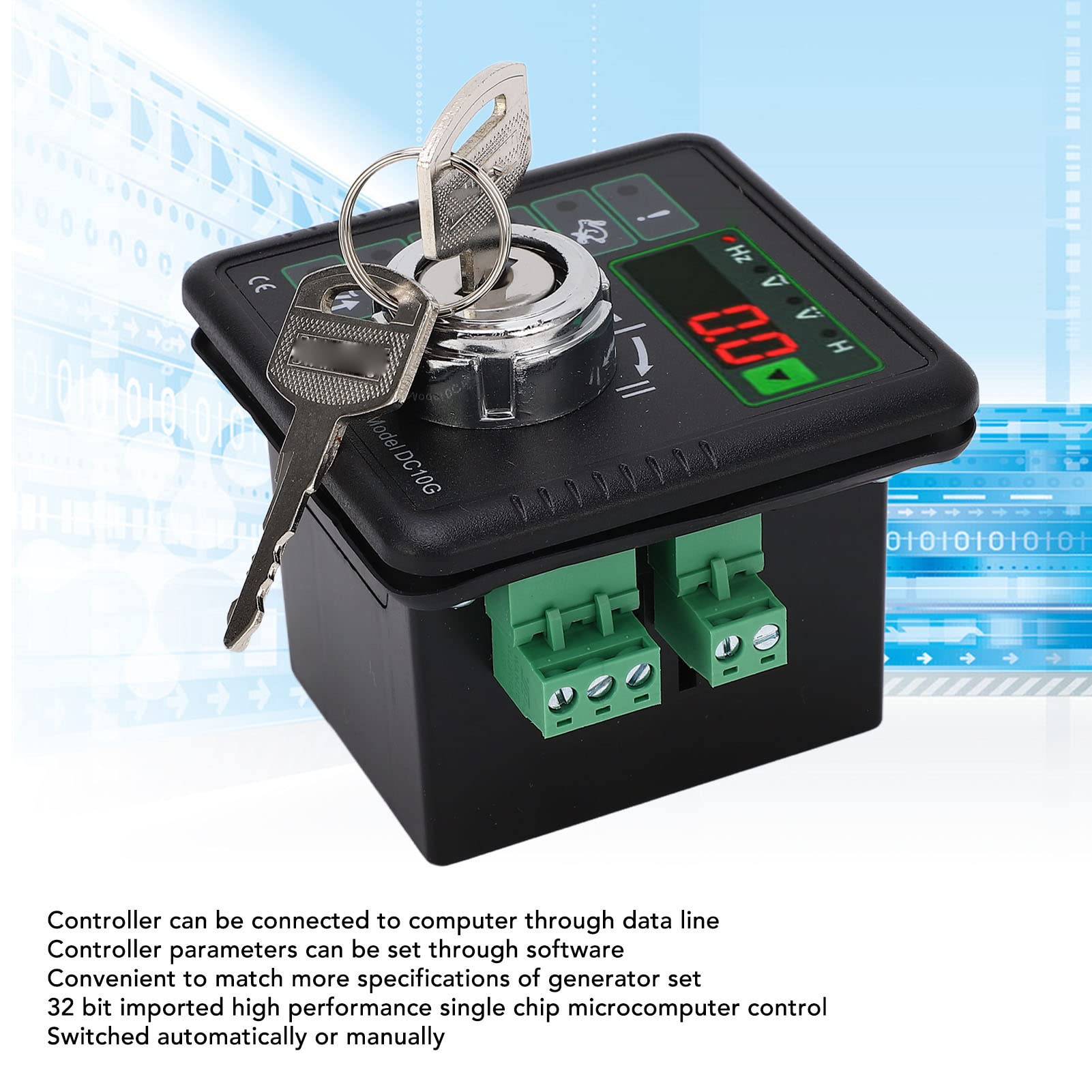 Controlador de Arranque Manual del Motor Controlador de Arranque Manual del Motor, Controlador de Generador Diésel, Panel Controlador de Generador con Llaves, Módulo de Control