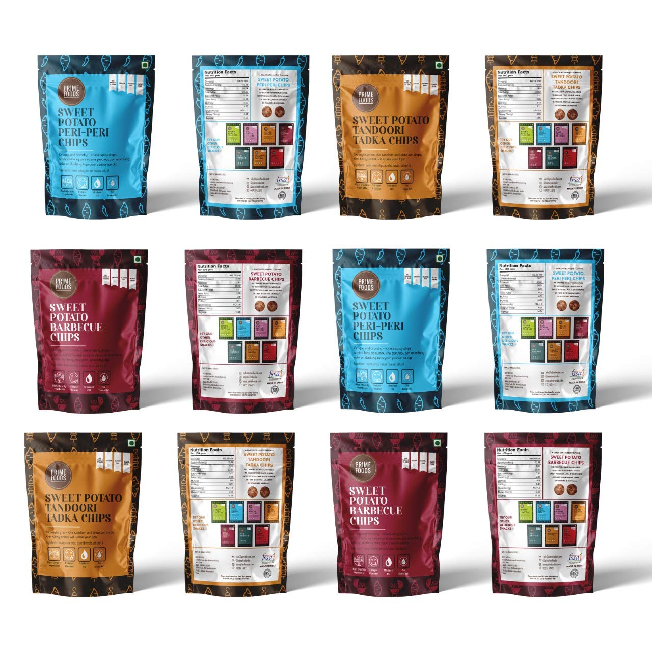 Buy Prime Foods Assorted Sweet Potato Barbecue (BBQ) Chips Sweet