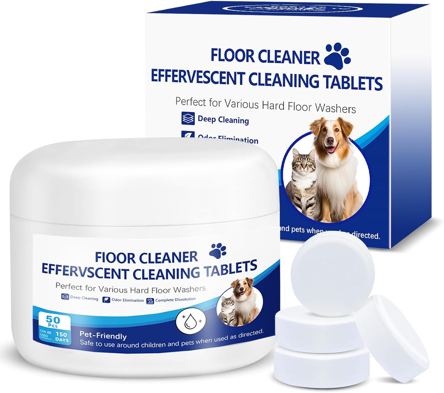 Floor Cleaning Solution, 50PCS Pet-Safe Formula Cleaner Tablets Compatible with Tineco Vacuum Mop Floor One & iFloor Series (No Steam Models), Deodorizing & Deep Cleaning for Hard Floors Floor Cleaning Solution, 50PCS Pet-Safe Formula Cleaner Tablets Compatible with Tineco Vacuum Mop Floor One & iFloor Series (No Steam Models), Deodorizing & Deep Cleaning for Hard Floors