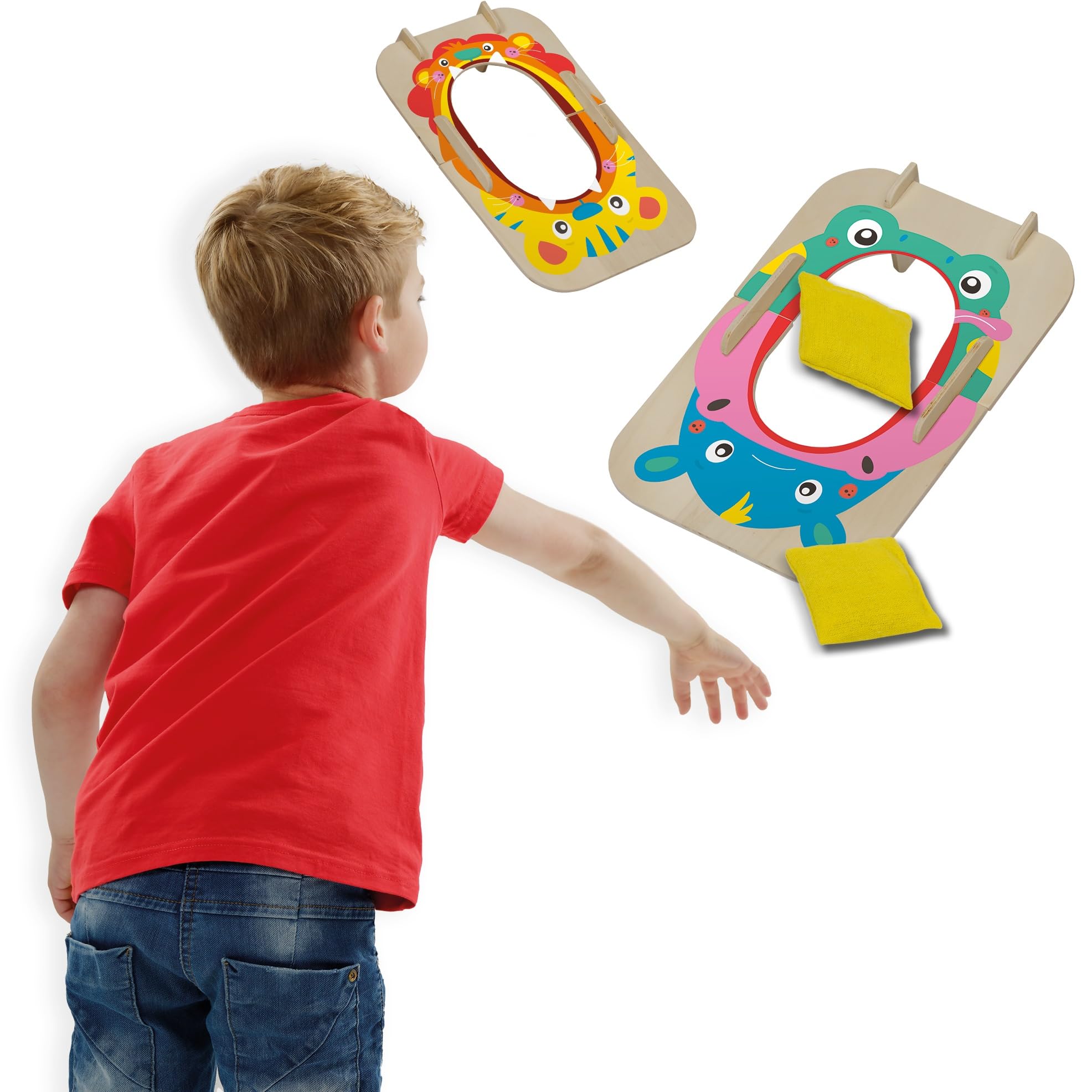 SES Creative Croquet and Bean Bag Toss | Jeu d'extérieur | Adresse | 2 en 1 | pour Les Enfants | Plusieurs Couleurs