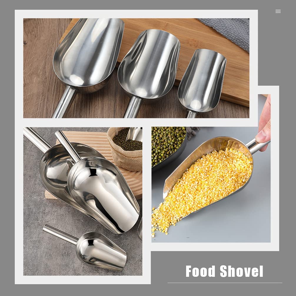 Cuillère en acier inoxydable 5pcs Cuillère à glace en acier inoxydable Petit glaçon Crème glacée Cuisine Cuillères utilitaires pour bonbons Scoop Grattoir Bonbons Dessert Glace Haricot Service alime