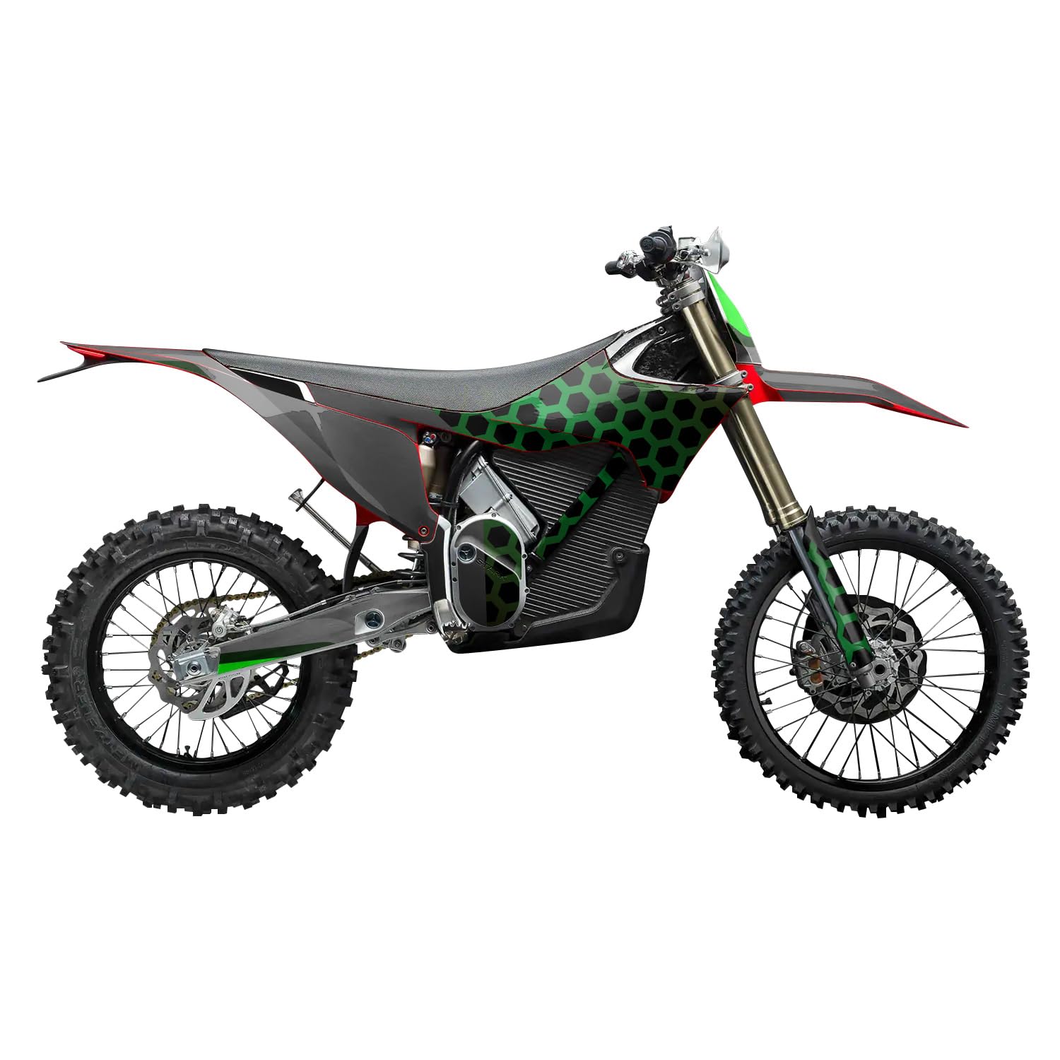 Stark Varg MX 2023-2025 Graphics Kit Wrap - Hex Green - Varg MX Skin - Premium 3M Vinyl Protective Wrap Decal Cover - Easy to Apply | Crafted in The USA by MightySkins
