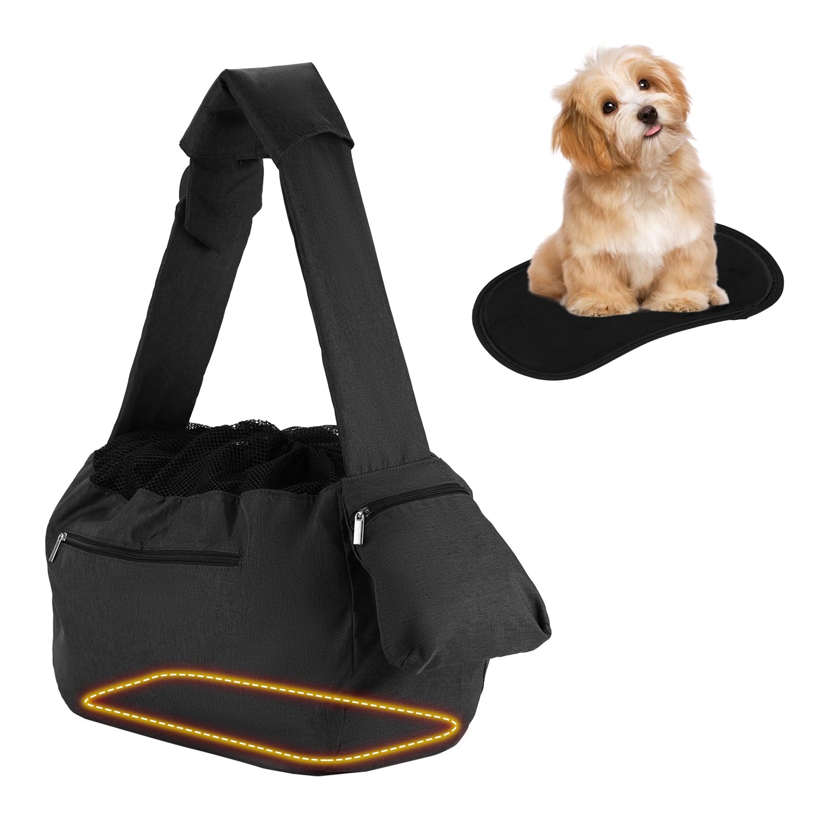 Bolsa para perros ISFORU grande para perros y gatos pequeños, capacidad de carga de hasta 10 kg, cómoda, ajustable, perfecta para pasear, actividades al aire libre y excursiones de fin de semana