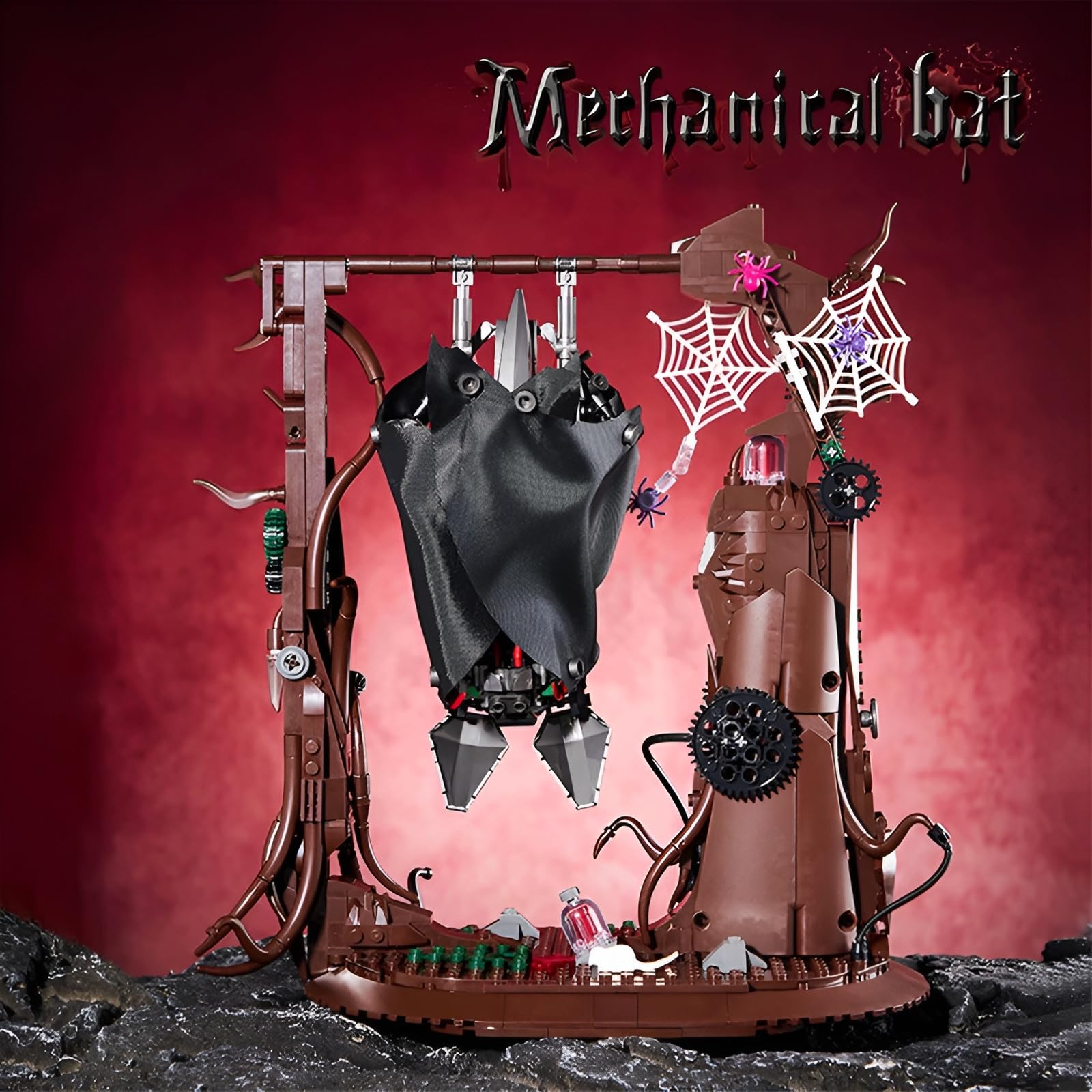 Mechanical Bat Building Blocks Set, 839 PCS Cyber Bat Building Blocks Kit, Creative Animals Model STEM Toy Gift for Adults and Kids - Image 3