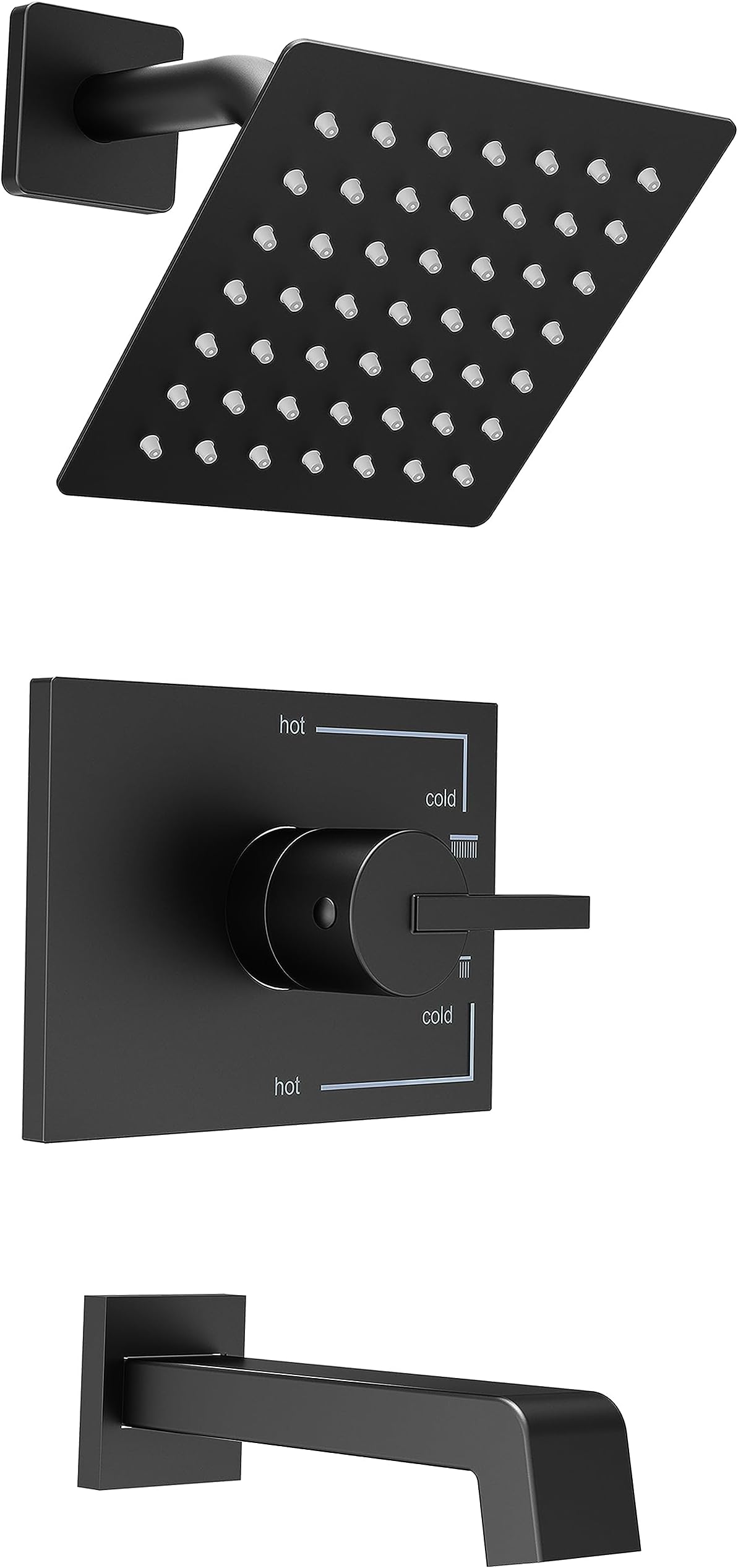Esnbia Tub Shower Faucet Set and Bath Tub Drain with Overflow Kit ...