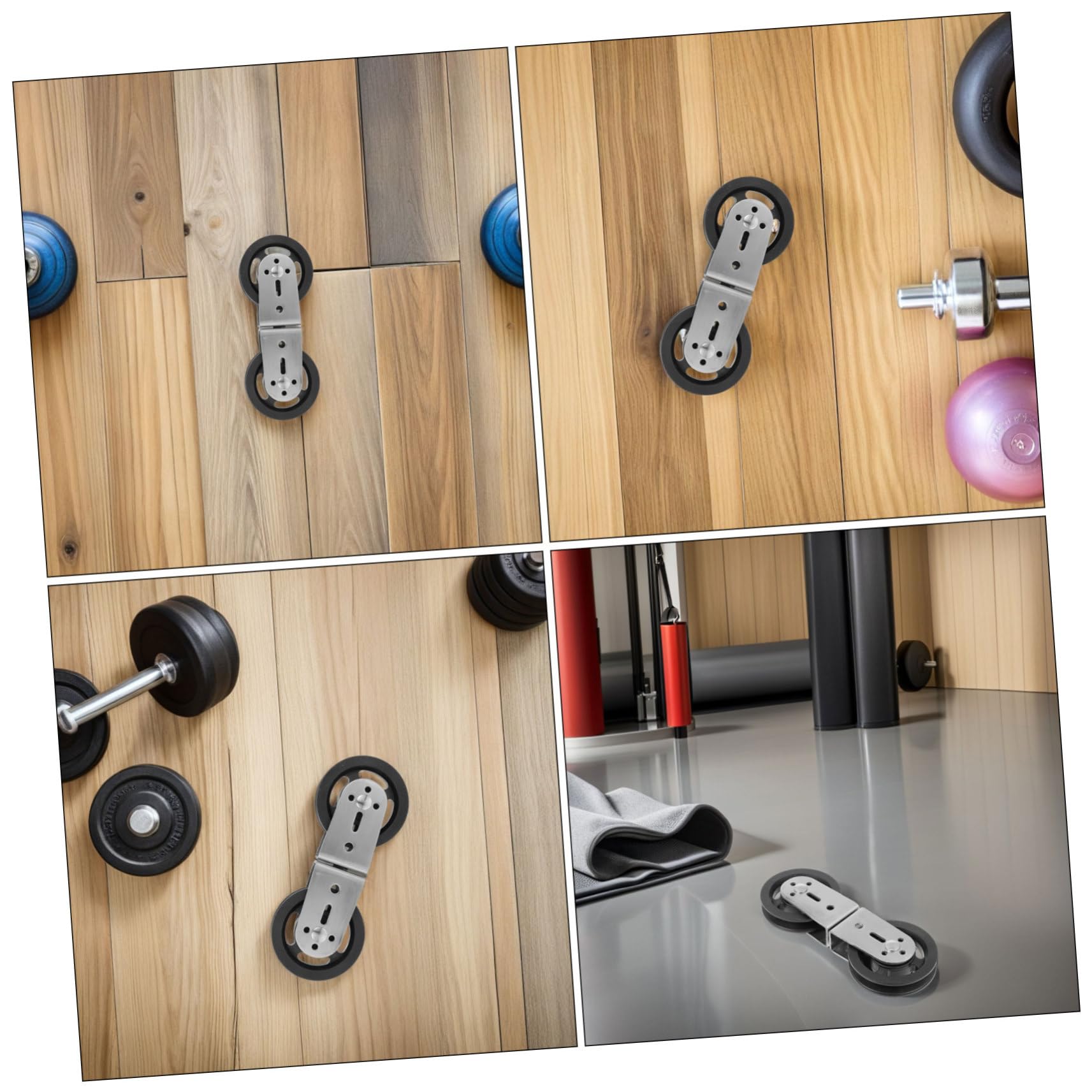 Mikinona 2 Stück Doppelrollen Fitnessgerät aus Edelstahl und Kunststoff mit 8-förmigem Doppelrollensystem Geräuscharme Umlenkrolle für Heimfitness Seilzugsystem und Krafttraining