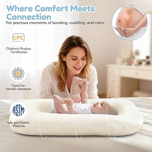 Miniatura 2 de Tumbona y nido para recién nacido, nido de bebé supervisado algodón transpirable para recién nacido