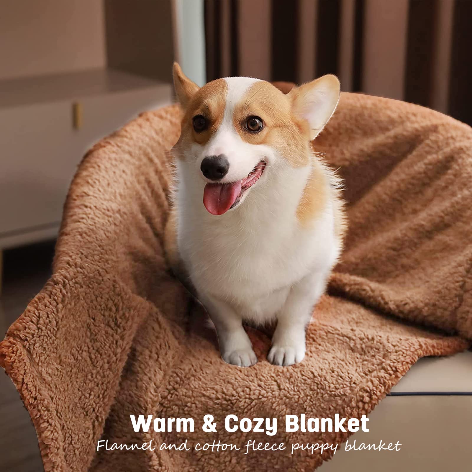 PETCUTE Manta Suave de Felpa para Perros Gatos,Manta Impermeable para Perros,Manta Felpa Sofa para Perros Gatos Mascotas,Reversible,Lavable a Máquina,Manta para Mascotas para Exteriores