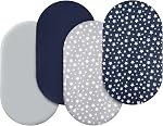 Crib Sheets for Boys and Girls 4 Pack, 28”x 52” Multi Color Available, Fitted Crib Sheet for Standard Size Crib and Toddler Mattresses, Soft and Breathable Crib Sheets Baby Gift Unisex Set, Grey
