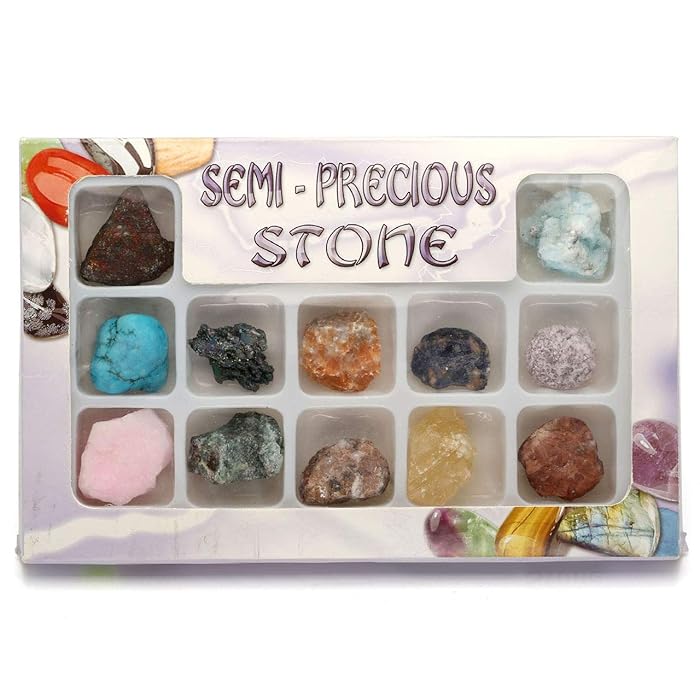 Buy JSDDE Healing Crystals Chakra Stones Collection Box Natural Mineral