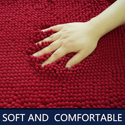 Miniatura 5 de BOANKODU Juego de alfombras y tapetes de baño, juego de 2 alfombras de baño de felpilla, lavables a máquina, antideslizantes, lavables a máquina,