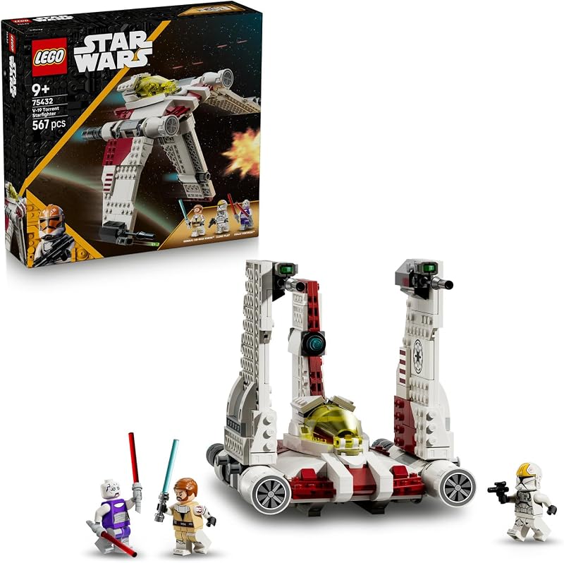 LEGO Star Wars V-19 Torrent Starfighter 75432 – 9 Yaş ve Üzeri Erkek ve Kız Çocuklar için Dönüştürülebilen Kanatlı Uzay Aracı, Blaster ve Pilot Figürlü Model Yapım Seti, Hediye Fikri (567 Parça)