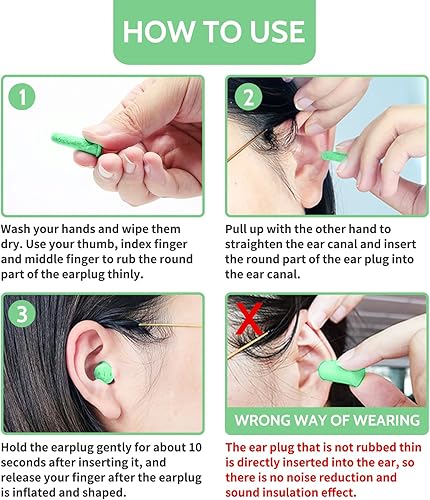 Miniatura 8 de Tapones para los oídos de espuma, 60 pares y tapones para los oídos para conciertos, 2 pares Lysian