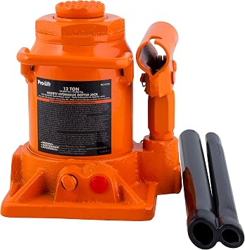 Pro-Lift 12 Ton Shorty Hydraulic Bottle Jack - Portable Car Jack 24000 Lbs Capacity with Pump Handle for Car Sedans SUV