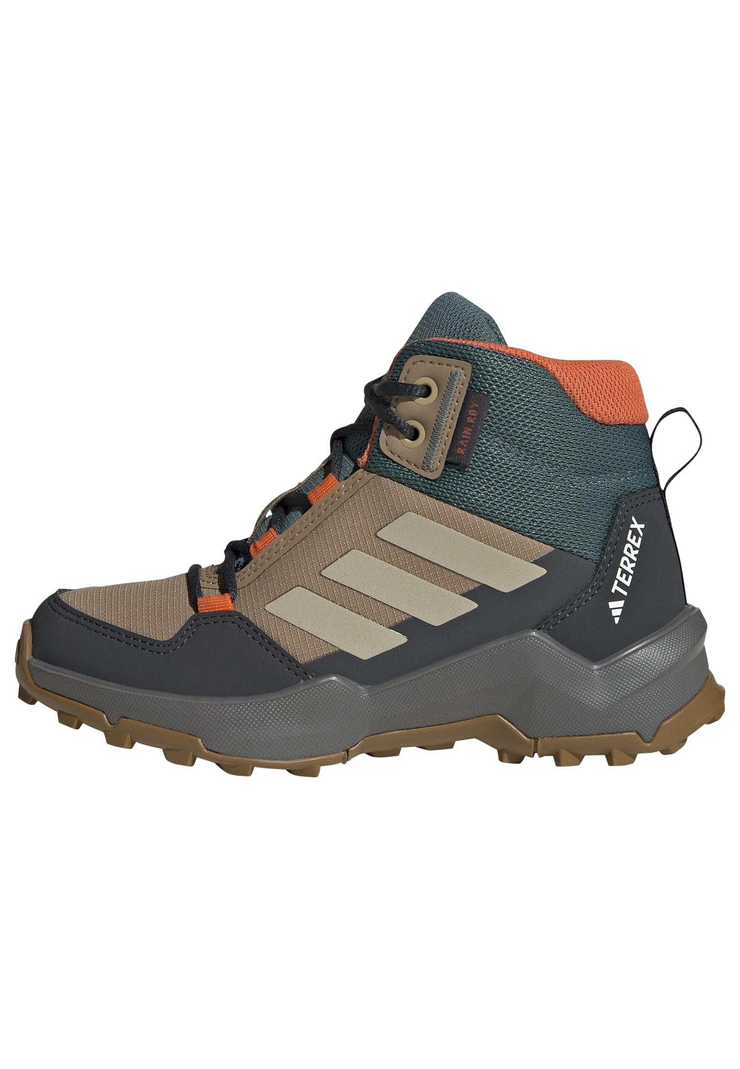 adidas Unisex Kids Terrex AX4R MID RAIN.RDY Hiking Shoes, Cardboard/Savannah/semi Impact Orange, 4.5 UK