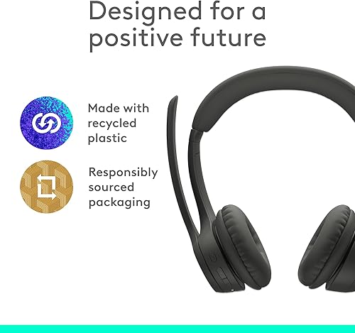 Miniatura 7 de Logitech Zone 301 - Auriculares inalámbricos Bluetooth con micrófono de cancelación de ruido, compatibles con Windows, Mac, Chrome, Linux, iOS,